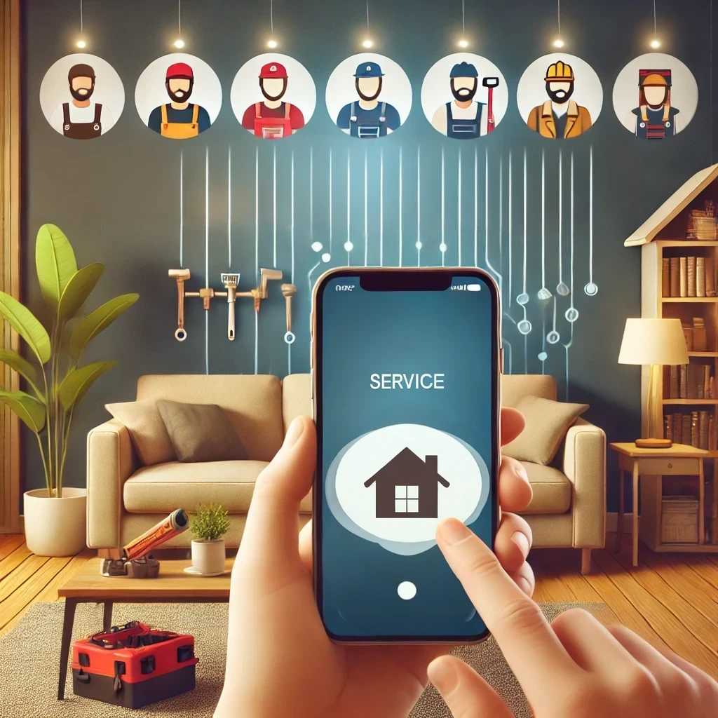 Customer searching for Home Services